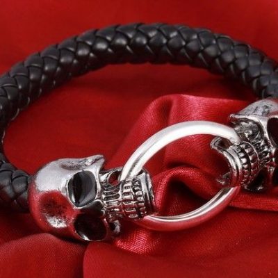 BRAZALETE NEGRO SKULL